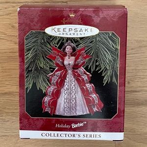 Vintage Hallmark Keepsake Ornament Holiday Barbie 1997